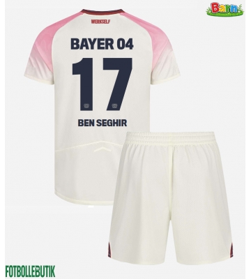 Bayer Leverkusen Eliesse Ben Seghir #17 Bortaställ Barn 2025-26 Kortärmad (+ Korta byxor)